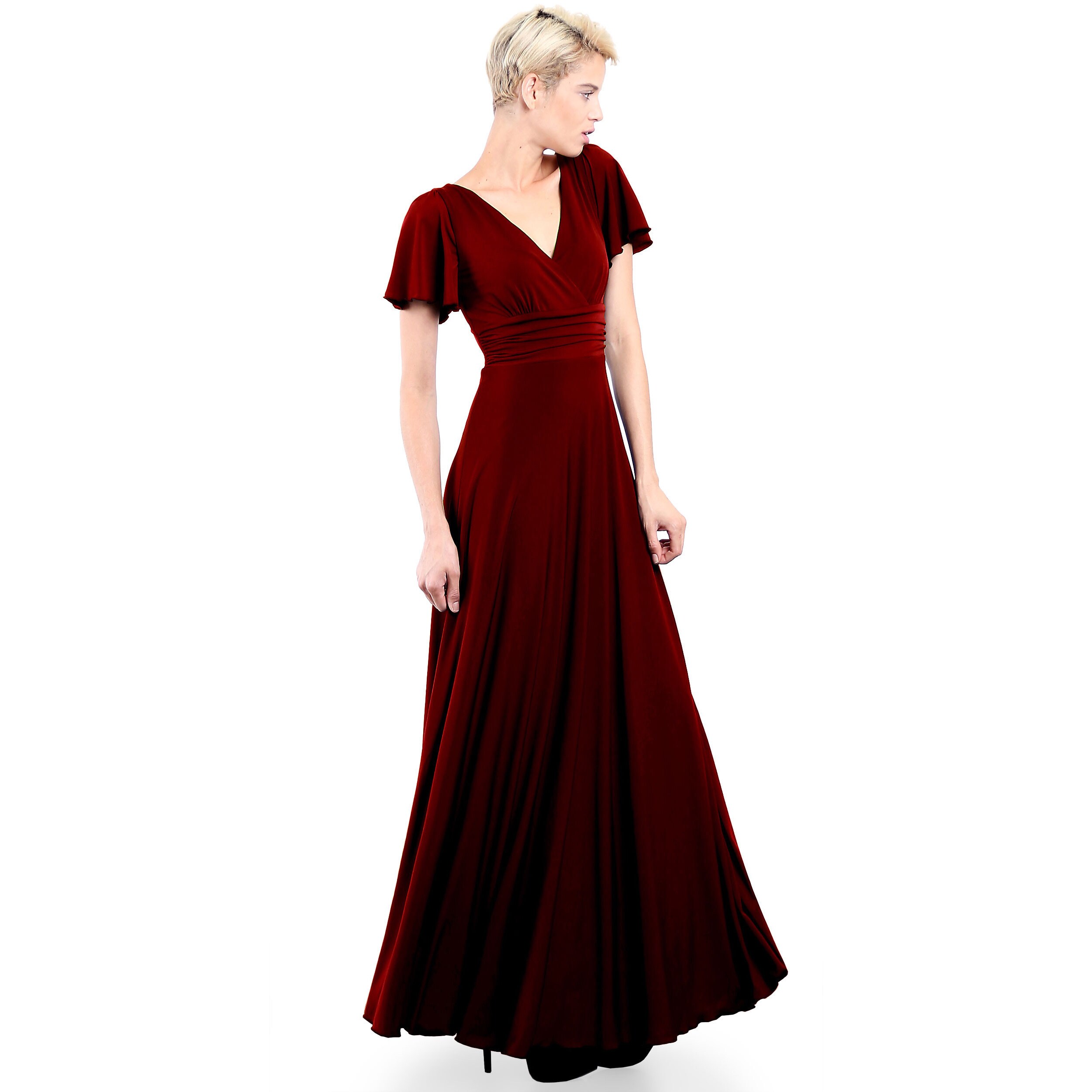 Long Red Party Dresses for Women